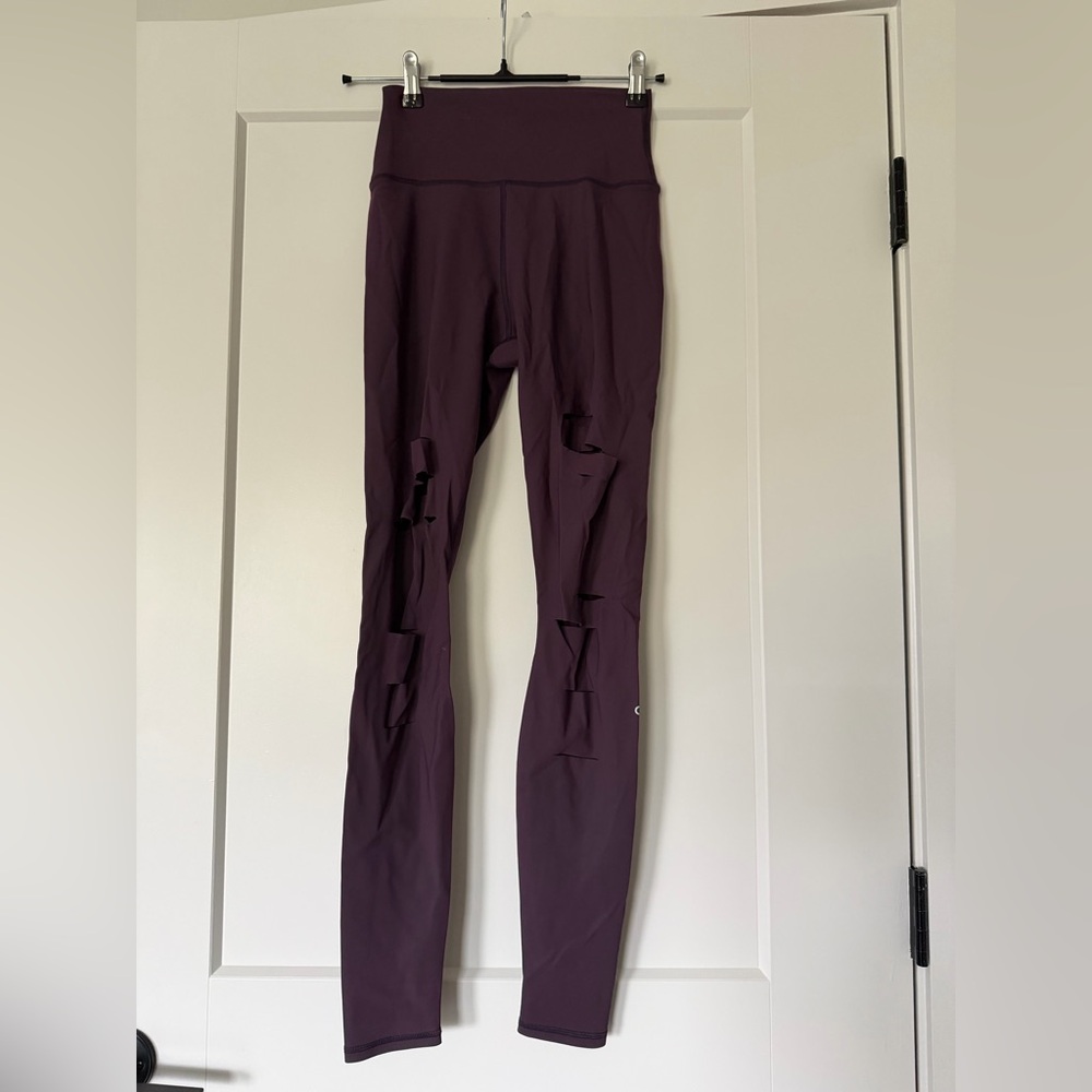 ALO Yoga Deep Purple Sliced Leggings